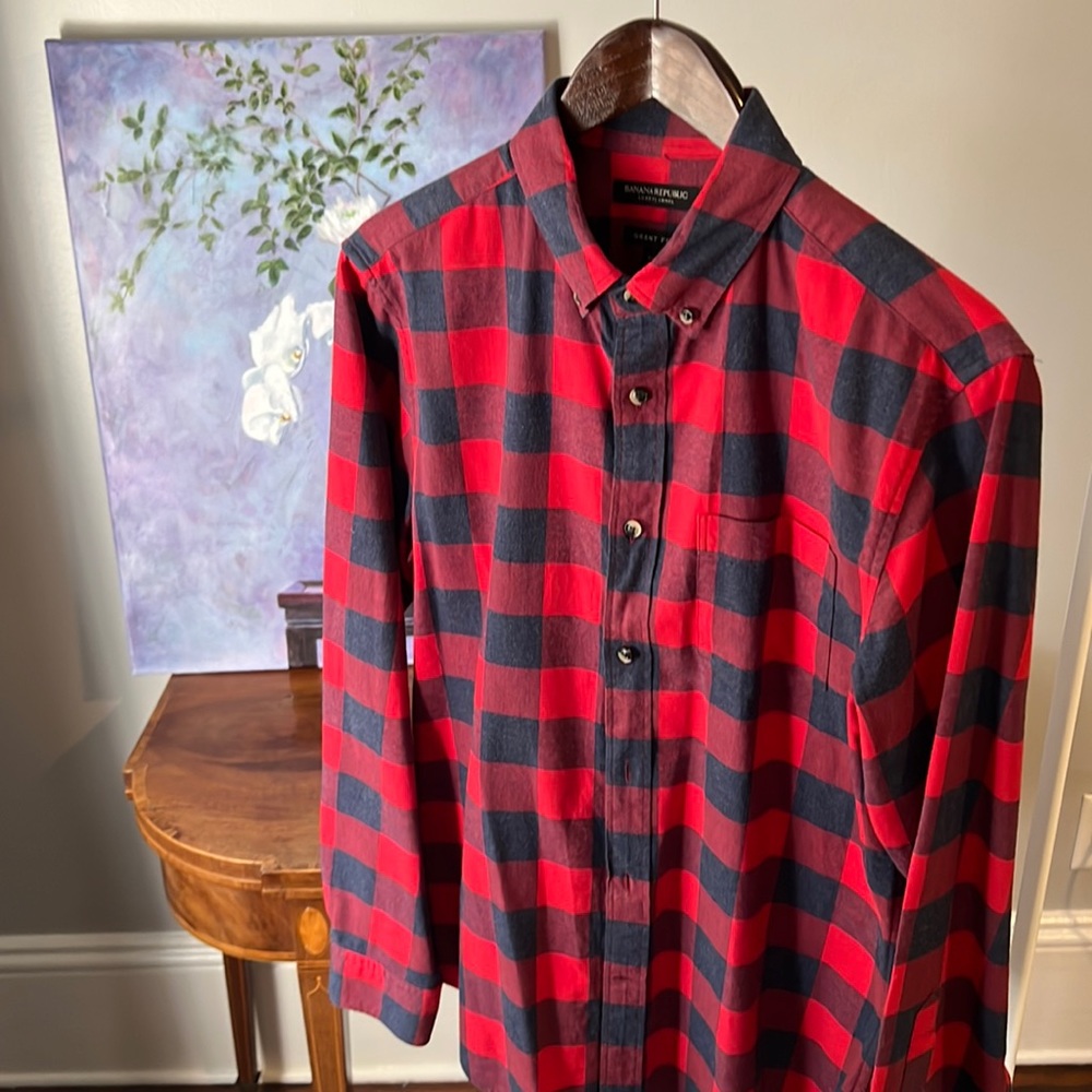Banana Republic-Luxe Flannel Button Down
